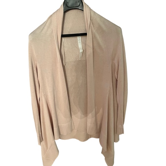 Lululemon open front Draper cardigan in a colour pale pink size Small - Picture 4 of 6